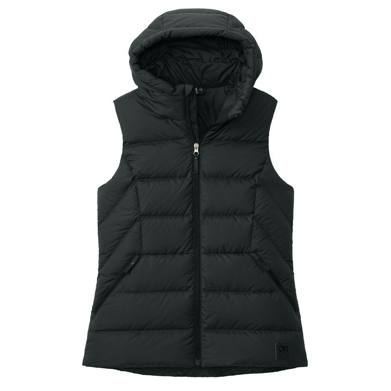 Outdoor Research® Women's Coldsnap Hooded Down Vest - BLACK