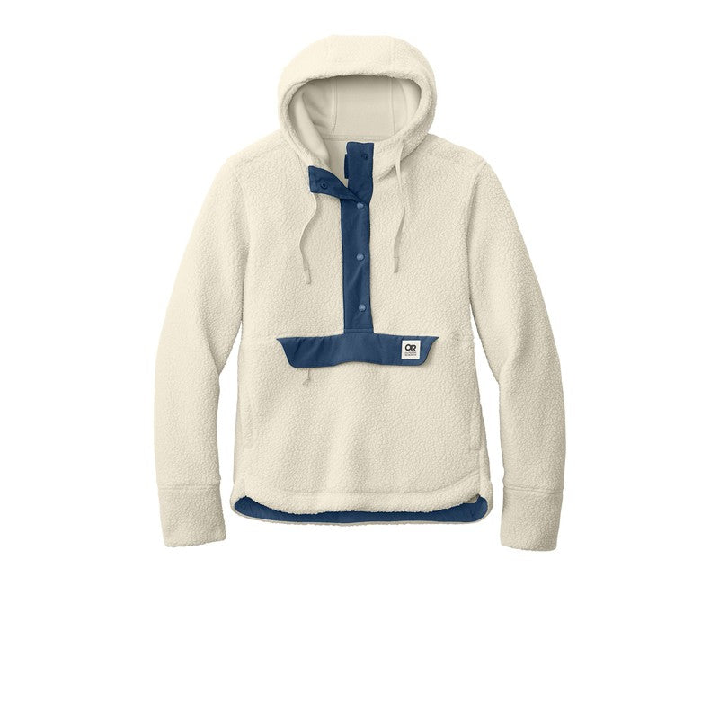 Outdoor Research® Women's Packwood Fleece Pullover Hoodie - Oat/ Navy