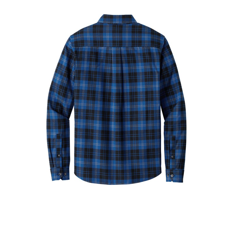 Eddie Bauer® Long Sleeve Favorite Flannel Plaid Shirt - Cobalt Tartan