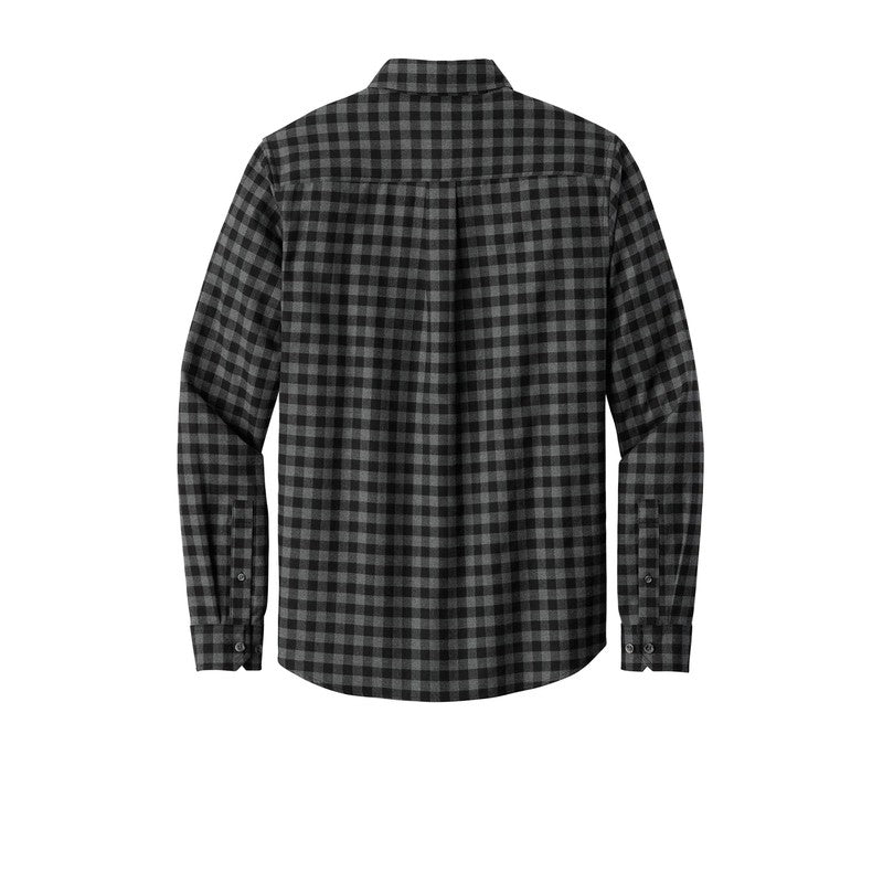 Eddie Bauer® Long Sleeve Favorite Flannel Plaid Shirt - Deep Black Mini Buffalo