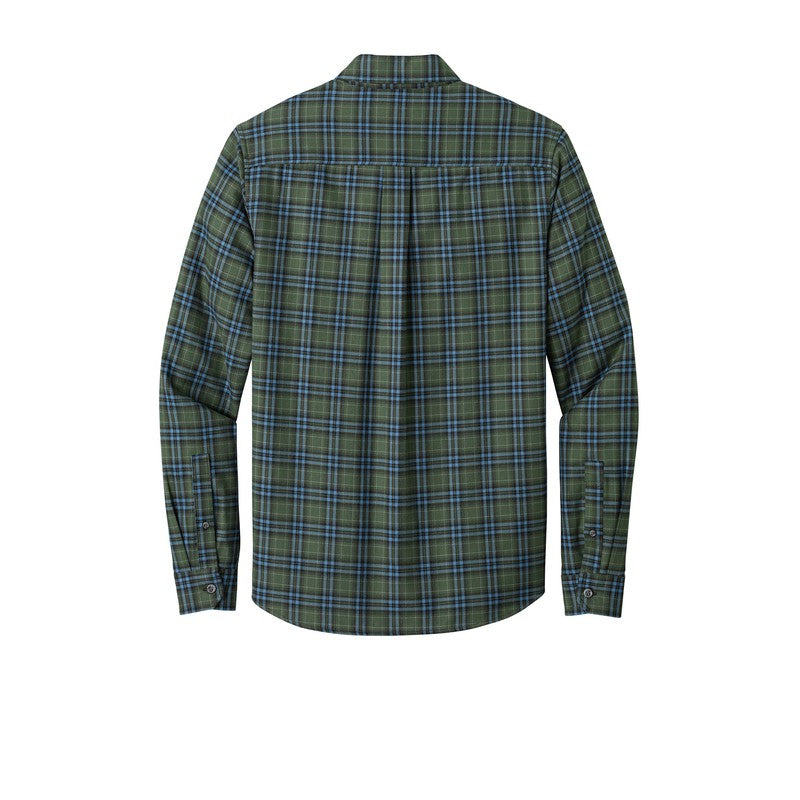 Eddie Bauer® Long Sleeve Favorite Flannel Plaid Shirt - Soft Olive Plaid