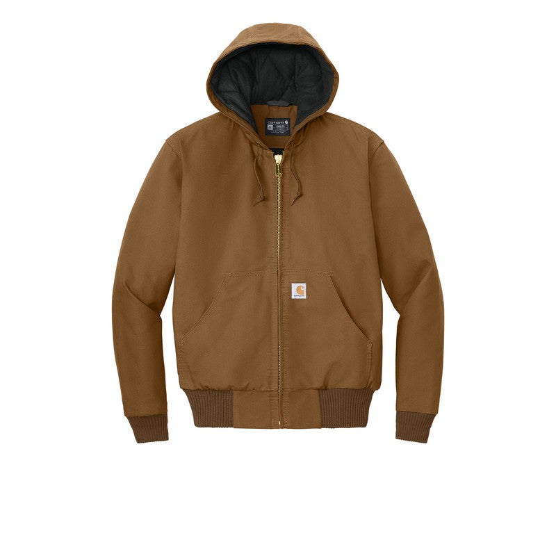 Carhartt® Quilted-Flannel-Lined Duck Active Jac - Carhartt Brown