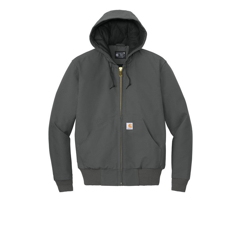 Carhartt® Quilted-Flannel-Lined Duck Active Jac - Gravel