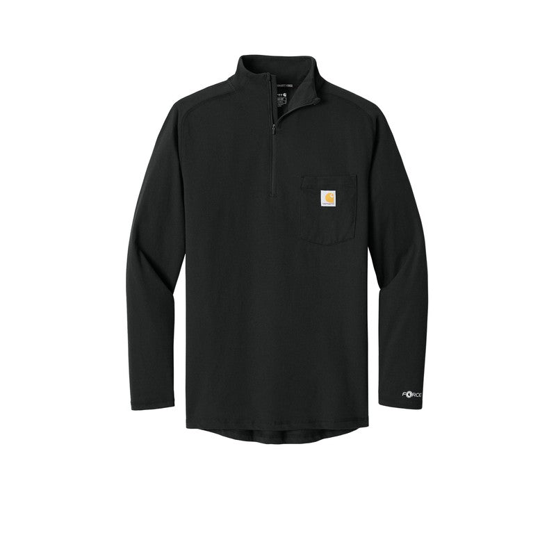 Carhartt Force® 1/4-Zip Long Sleeve T-Shirt - Black