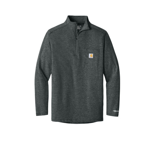 Carhartt Force® 1/4-Zip Long Sleeve T-Shirt - Carbon Heather