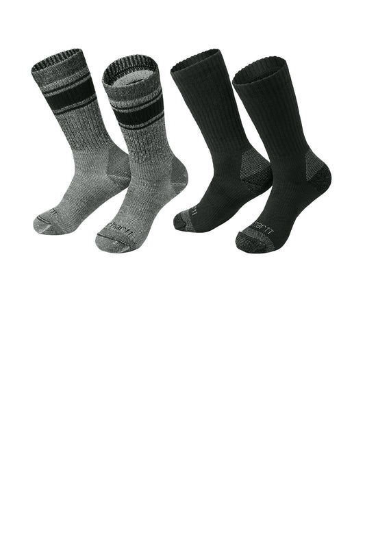 Carhartt® Heavyweight Crew Sock (4-Pack) - Assorted Black and Charcoal