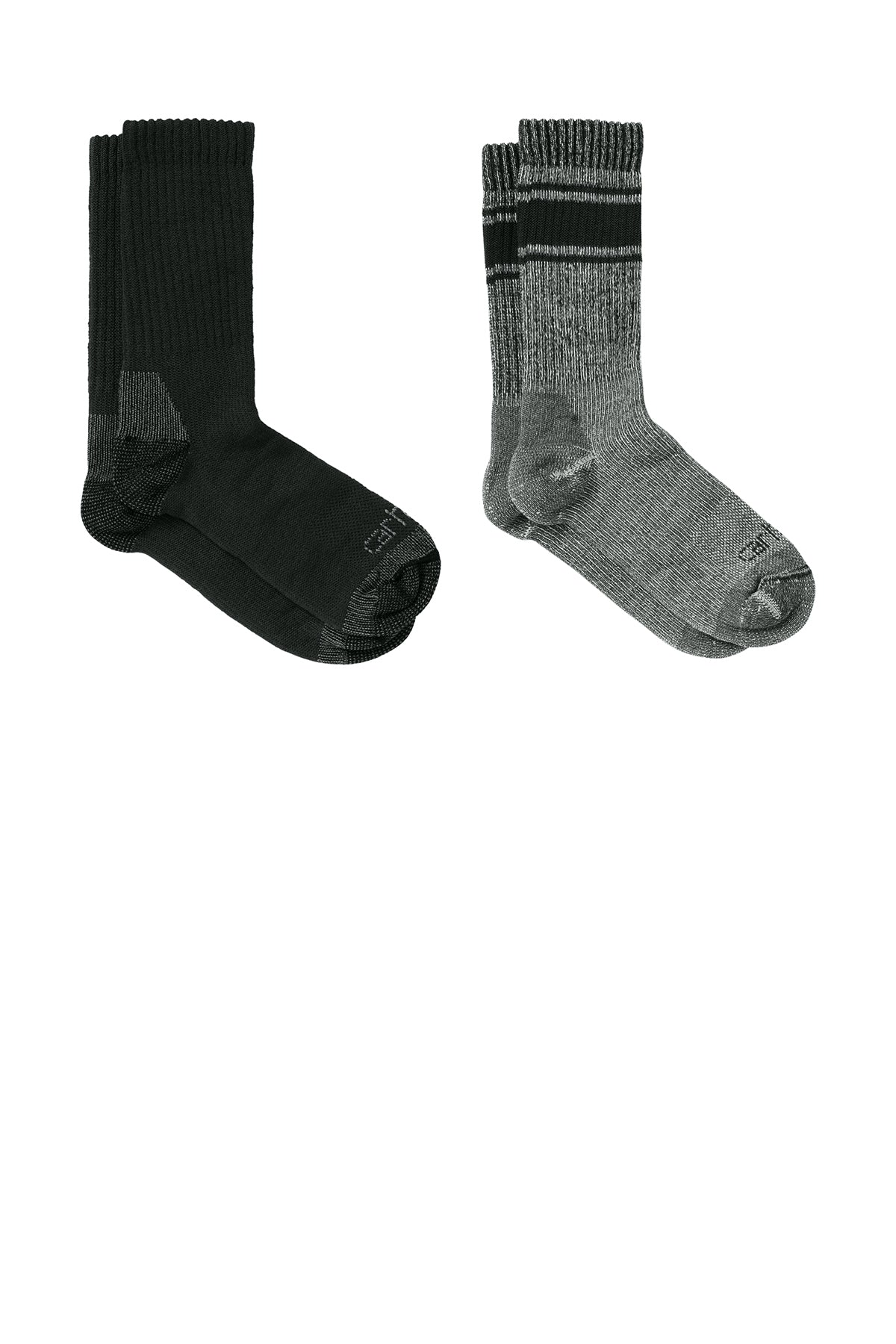 Carhartt® Heavyweight Crew Sock (4-Pack) - Assorted Black and Charcoal