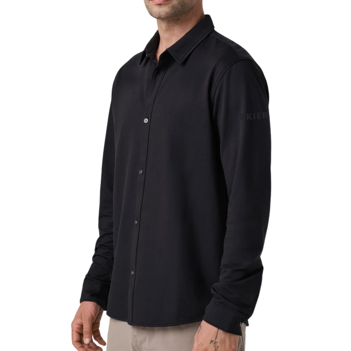 KIER Long Sleeve Knit Oxford Button Down - Classic Fit
