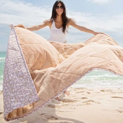 KIER Minky Everywhere Blanket - Tan Biege