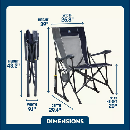 KIER GCI Outdoor RoadTrip Rocker Chair - Indigo